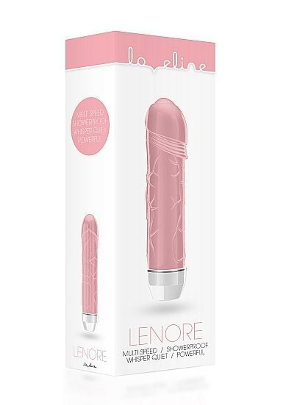 Розовый вибратор Lenore с тонкими венками - 14,5 см. (Цвет: розовый)