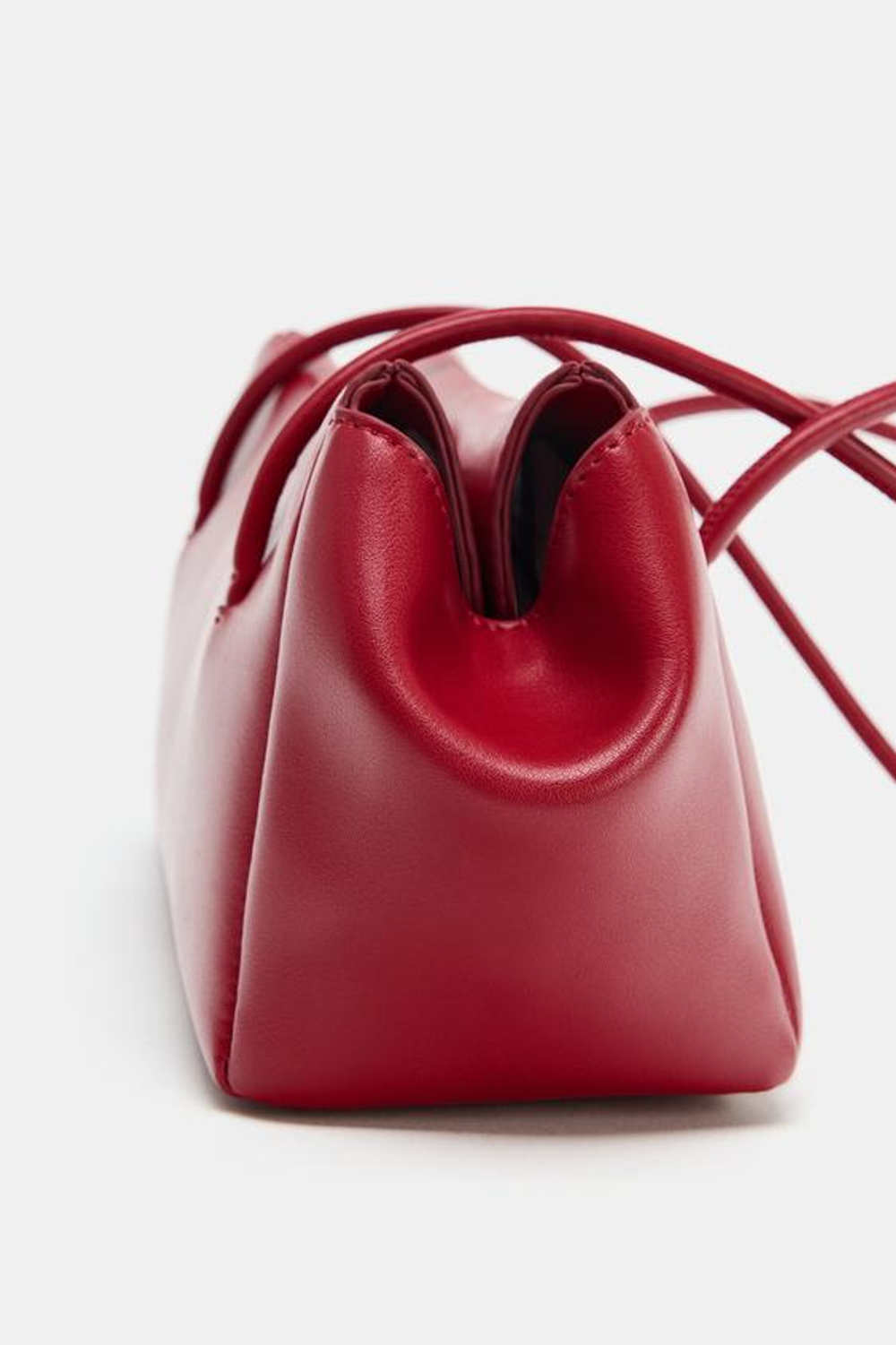 ZARA ПРЯМОУГОЛЬНАЯ СУМКА С ПЛЕЧЕВЫМ РЕМНЕМ, КРАСНЫЙ