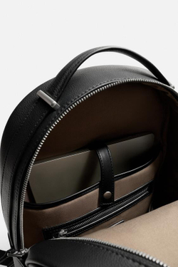 ZARA РЮКЗАК С ТЕКСТУРОЙ, ЧЕРНЫЙ