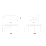 Диван двухместный ENZA HOME PETRA EH67353