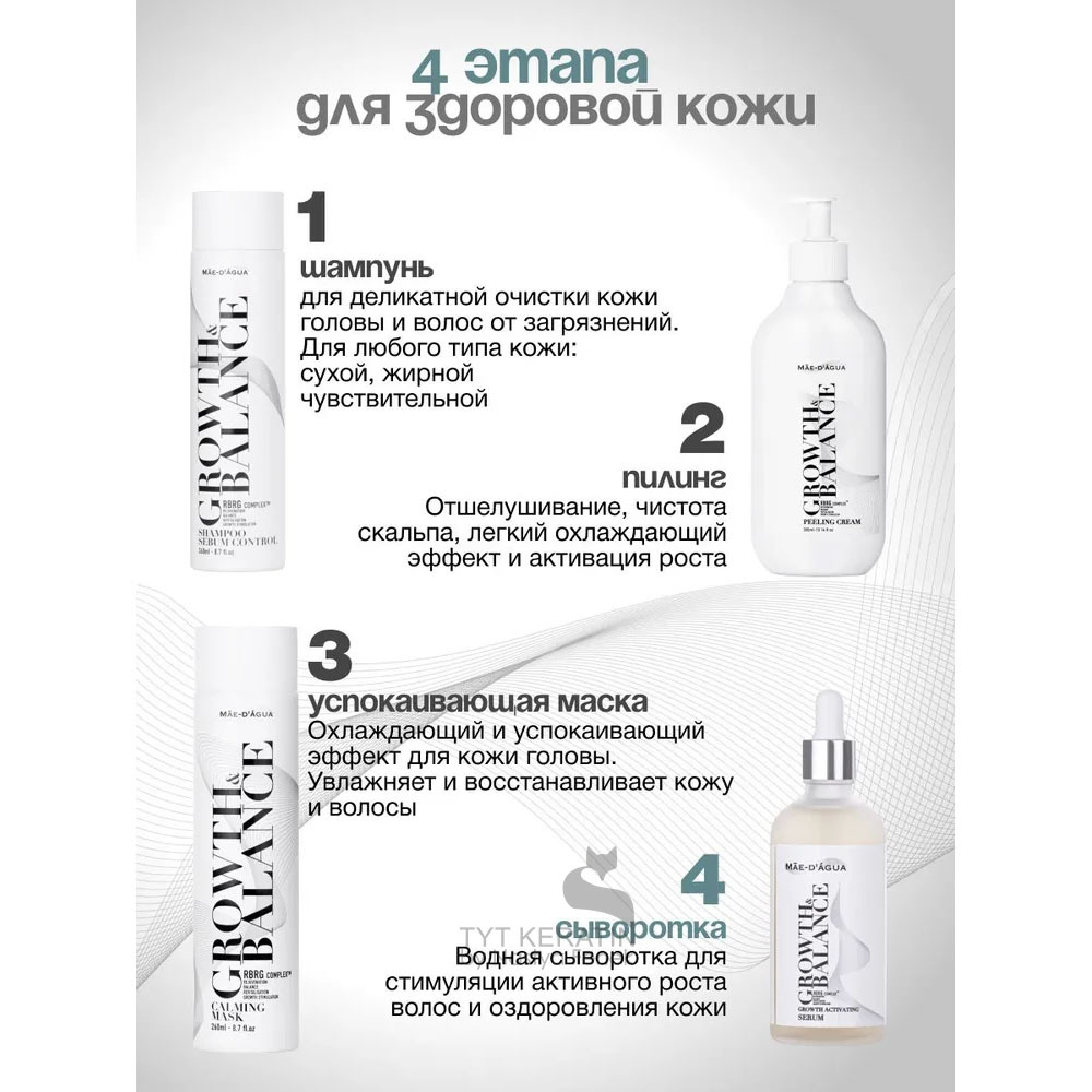 MAE D` AGUA Trihology Шампунь себорегулирующий SEBUM CONTROL SHAMPOO