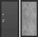 Дверь входная Лабиринт ART Графит 24 - Бетон светлый металлическая