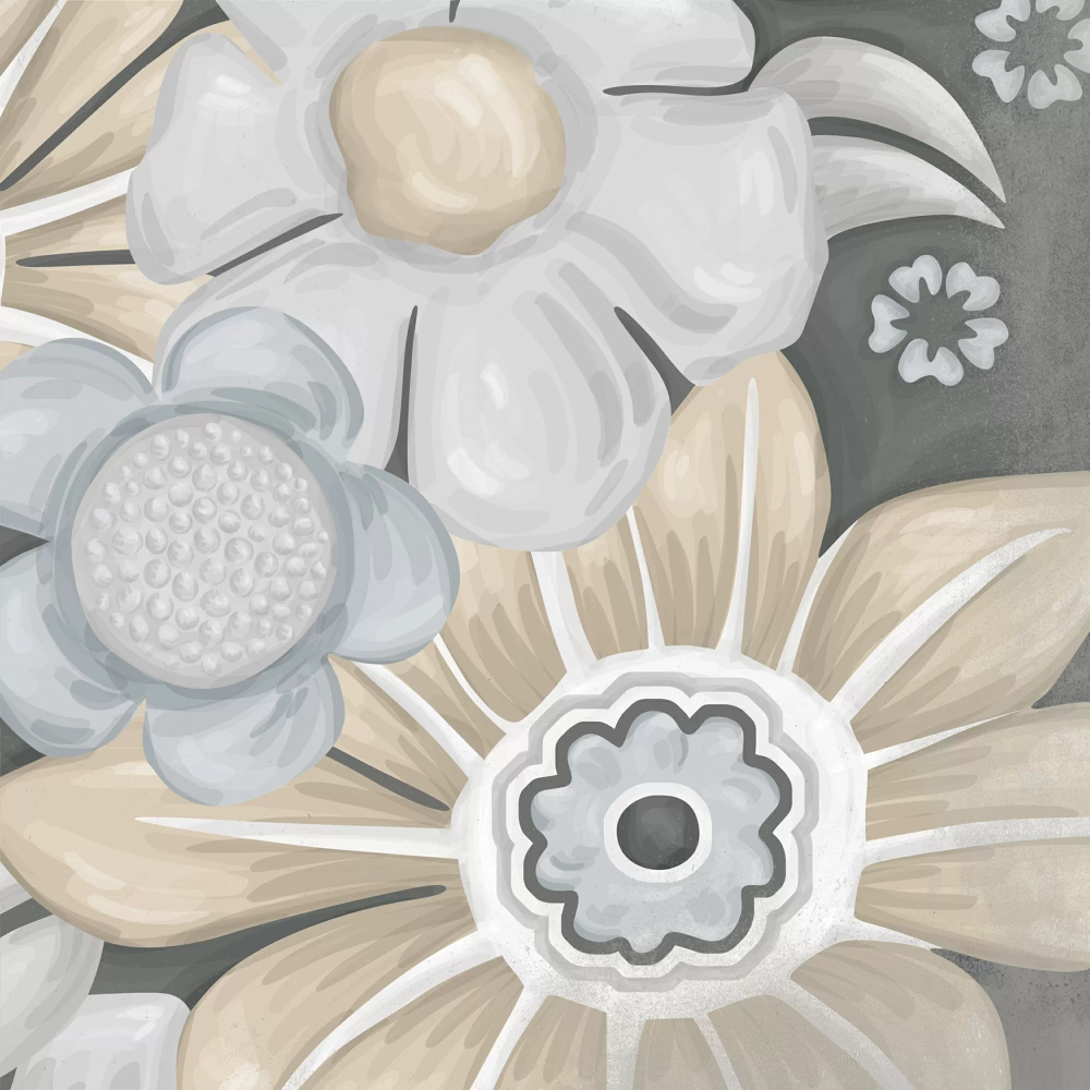 ДЕКОР FLORE GRIS 20X20 ОТ VIVES