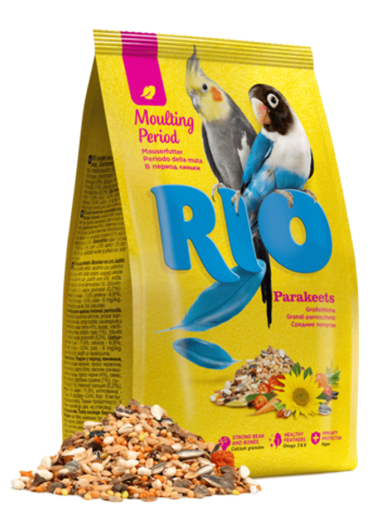 Rio 500г Корм для средних попугаев Рацион в период линьки