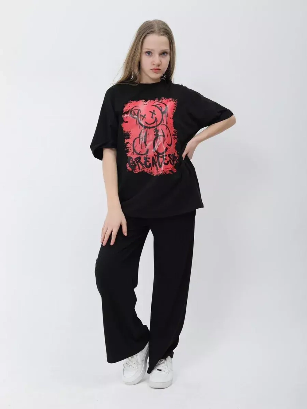 Штаны -лапша легкие для девочки-подростка