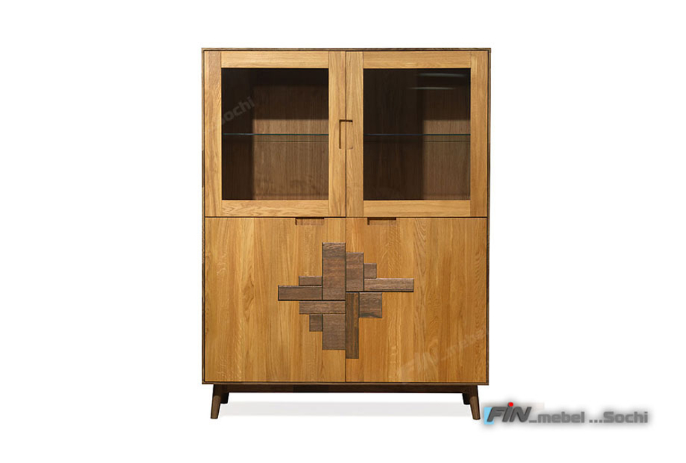 арт. 5053 ДУБ Тумба 2-х секционная "Irving Design" (высокая)  ШхВхГ: 1200х1550х450