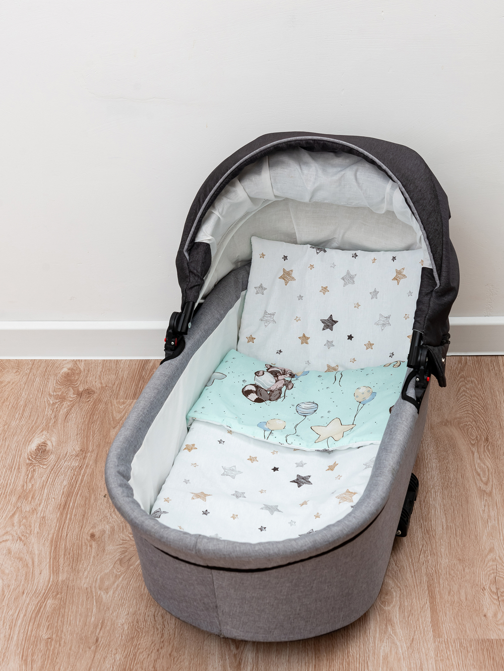 Комплект в коляску двухсторонний Еноты