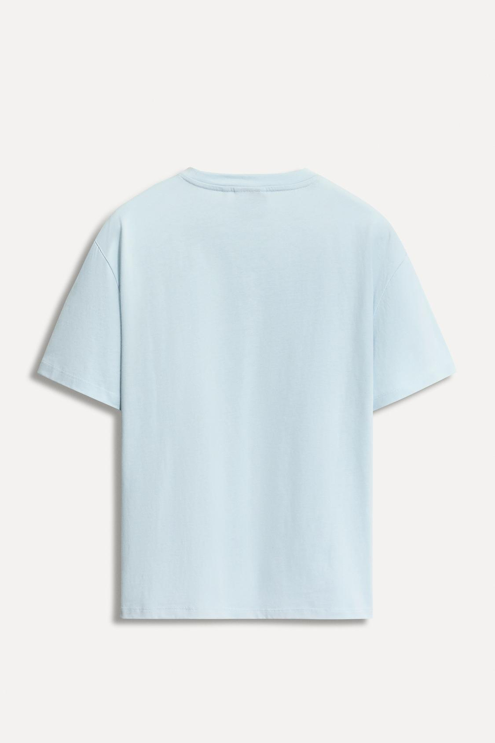 ZARA ФУТБОЛКА С НАШИВКОЙ, ГОЛУБОЙ