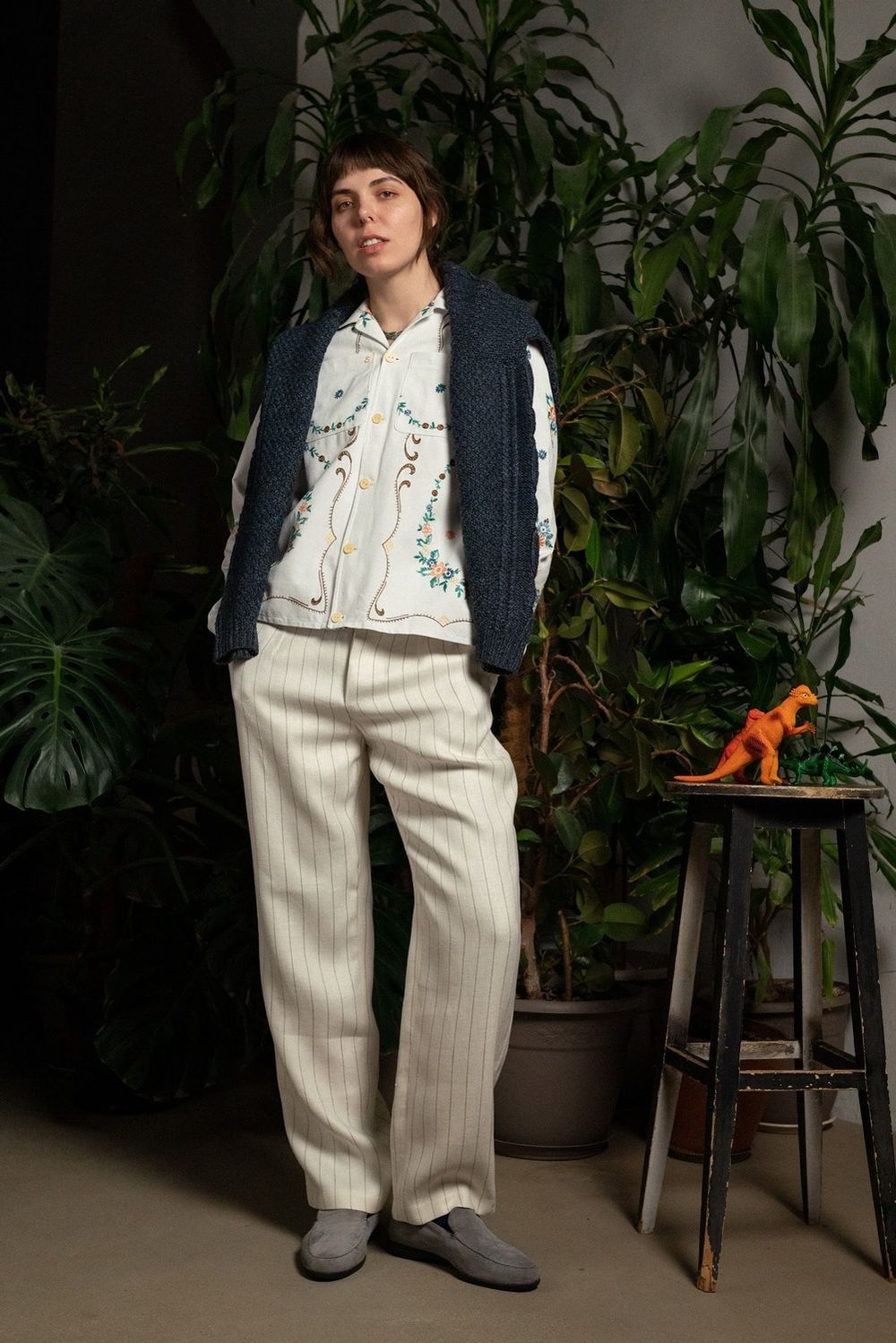 Купить Рубашка Soeurs Расшитая Маленькими Цветами / Small Flowers Long Sleeve белая Рубашка Soeurs Расшитая Маленькими Цветами / Small Flowers Long Sleeve белая