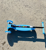 Самокат детский 3-х колесный колеса 150 мм, до 65 кг, голубой арт. 200820219