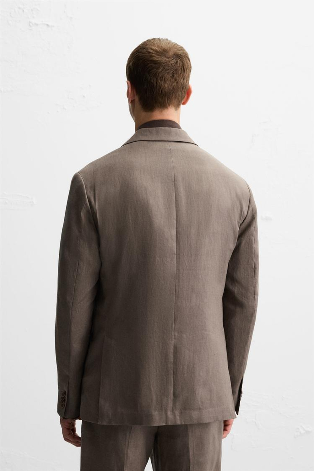 ZARA КОСТЮМНЫЙ БЛЕЙЗЕР ИЗ 100% ЛЬНА, НОРКА