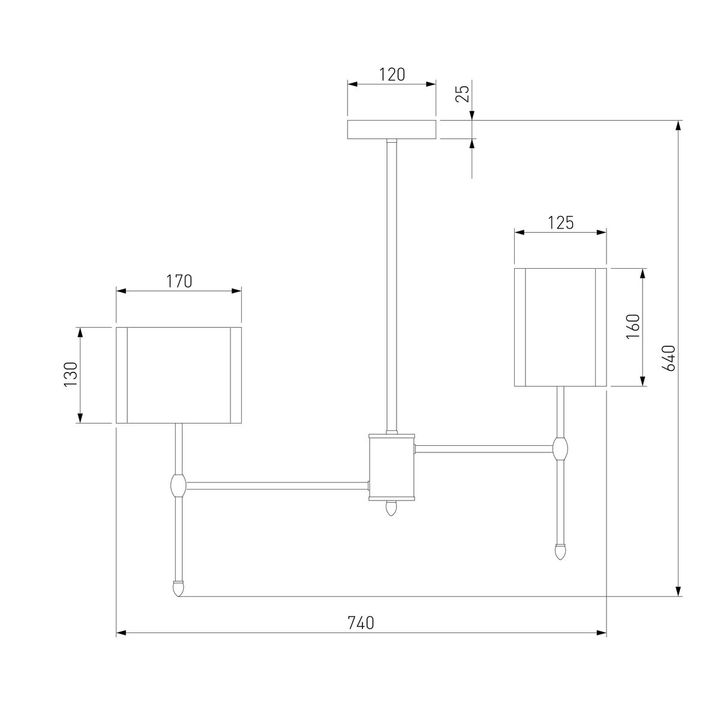 Подвесная люстра Eurosvet Notturno 60162/6 латунь