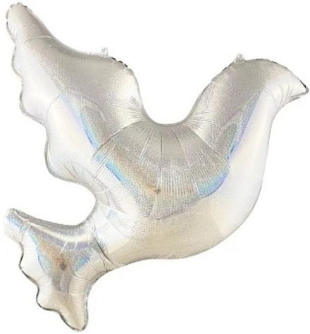 К Фигура Голубь Серебро Голография 34''/86 см.