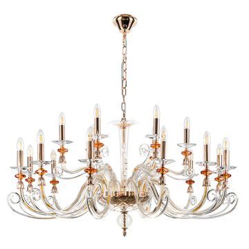 Люстра подвесная Catarina SP12+6 V2 золото Crystal Lux