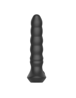 Черный перезаряжаемый мультискоростной вибратор №02 Undulating vibrator - 19 см.