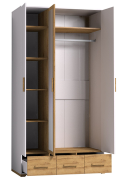 Шкаф для одежды и белья Айрис 444, дуб