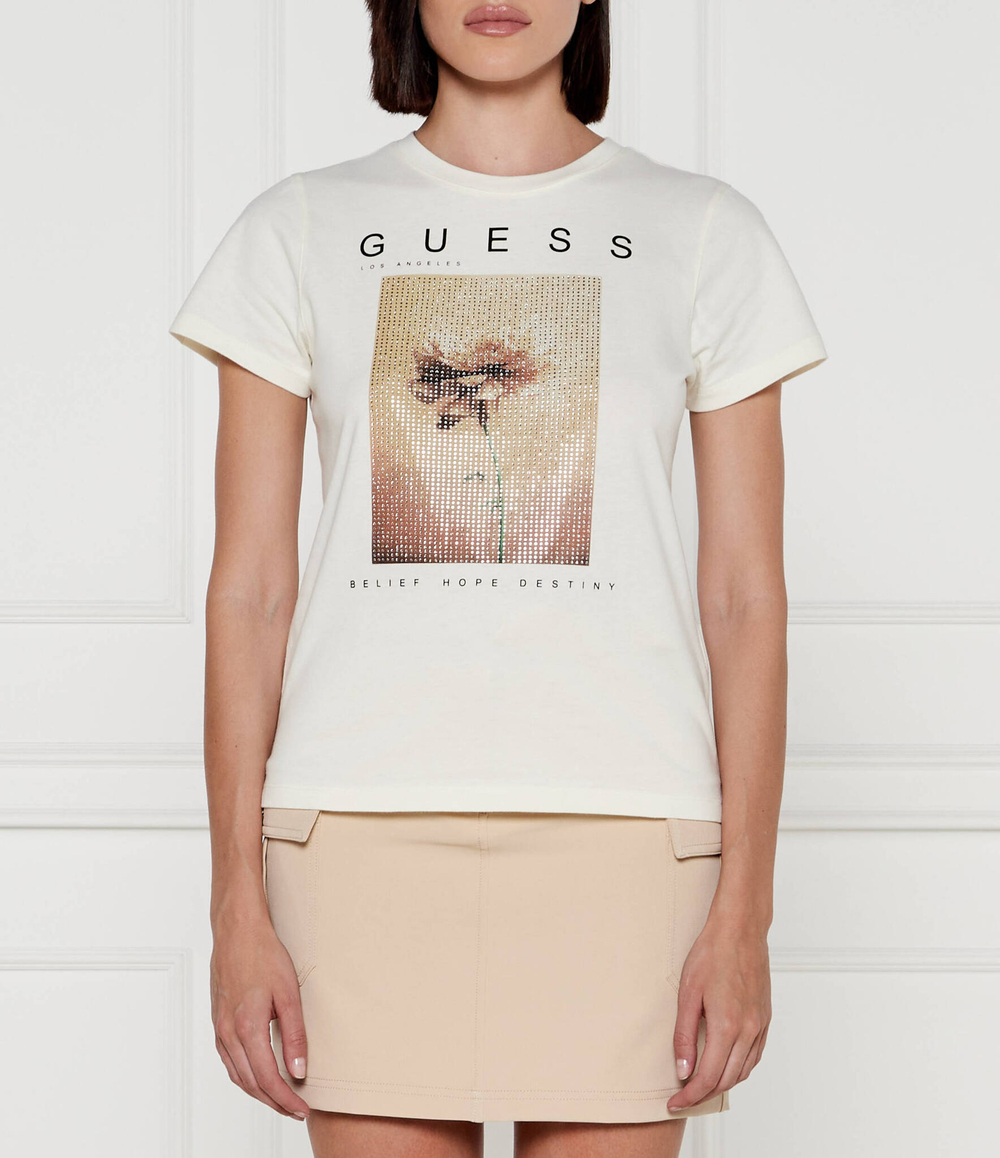 Футболка GUESS - экрю(W4BI13 KCJI0)