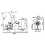 Насос FCP-20AN с префильтром 160-176м³/час(14-10м), 3ф/380В, 16,9/15 кВт