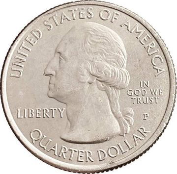 25 центов (1/4 доллара, квотер) 2014 США «Национальный парк Грейт-Смоки-Маунтинс» (P) (21-й парк)