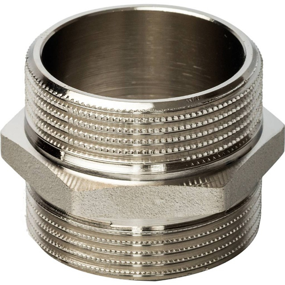 Ниппель STOUT SFT 0004 - 1"1/4 (для стальных труб, латунь никелированная)