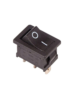 Выключатель клавишный 250В 6А (3с) ON-ON черн. Mini (RWB-202; SC-768) Rexant 36-2130
