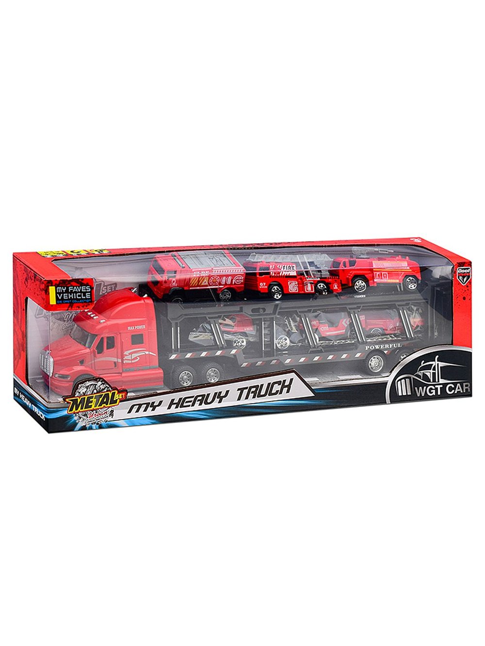 Набор детский Автовоз с пожарной техникой (2218-10F)