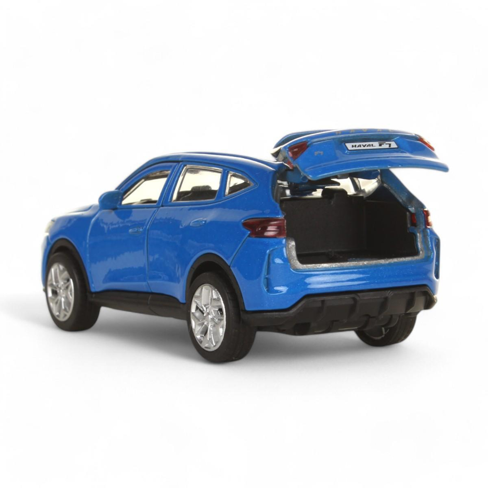 Модель ин. мет. "Haval F7" 12см, дв, багаж, синий, в коробка F7-12-BU-WOD (Технопарк)