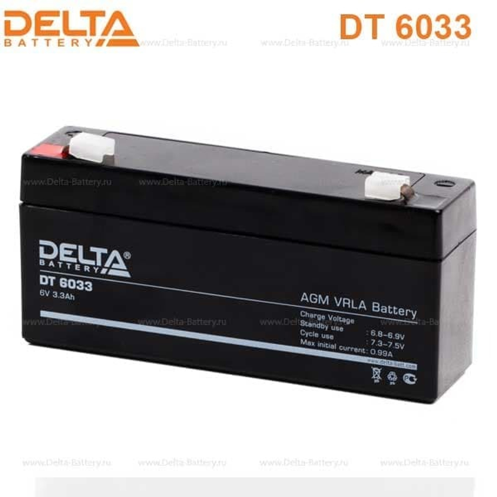 Аккумуляторная батарея Delta DT 6033 (6V / 3.3Ah)