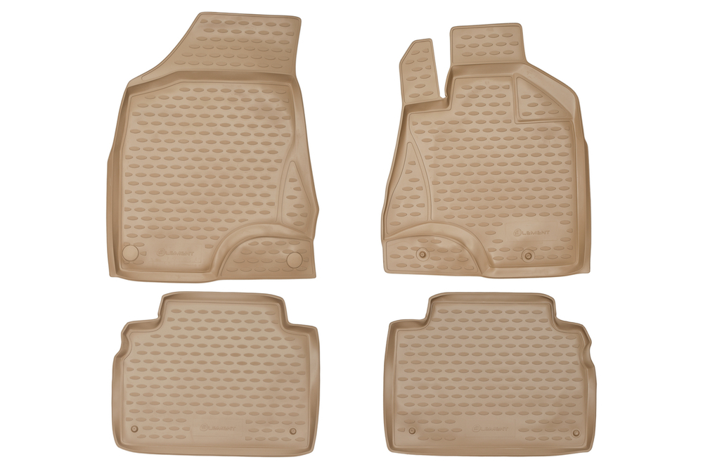 Коврики в салон TOYOTA Harrier, 2003-2008, правый руль, 4 шт. (полиуретан, бежевые) Element.NLC.48.25.212K