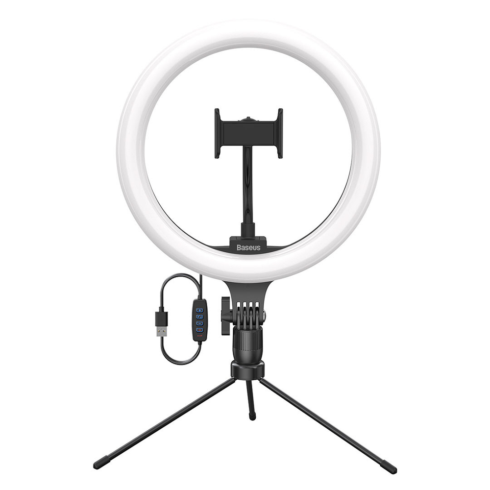 Кольцевая лампа настольная Baseus Live Stream Holder-table Stand (10" Light Ring)