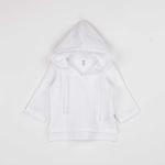 Рубашка муслиновая с капюшоном "Молоко" 7+