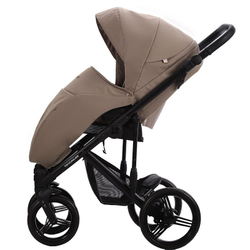 Детская коляска Bebetto Magnum Light Pro 3 в 1 с автокреслом Avionaut Cosmo 05 т.бежевая кожа