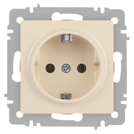 Розетка Intro Accent 6-202-02 2P+E Schuko 16А-250В IP20 СУ AL/CU слоновая кость