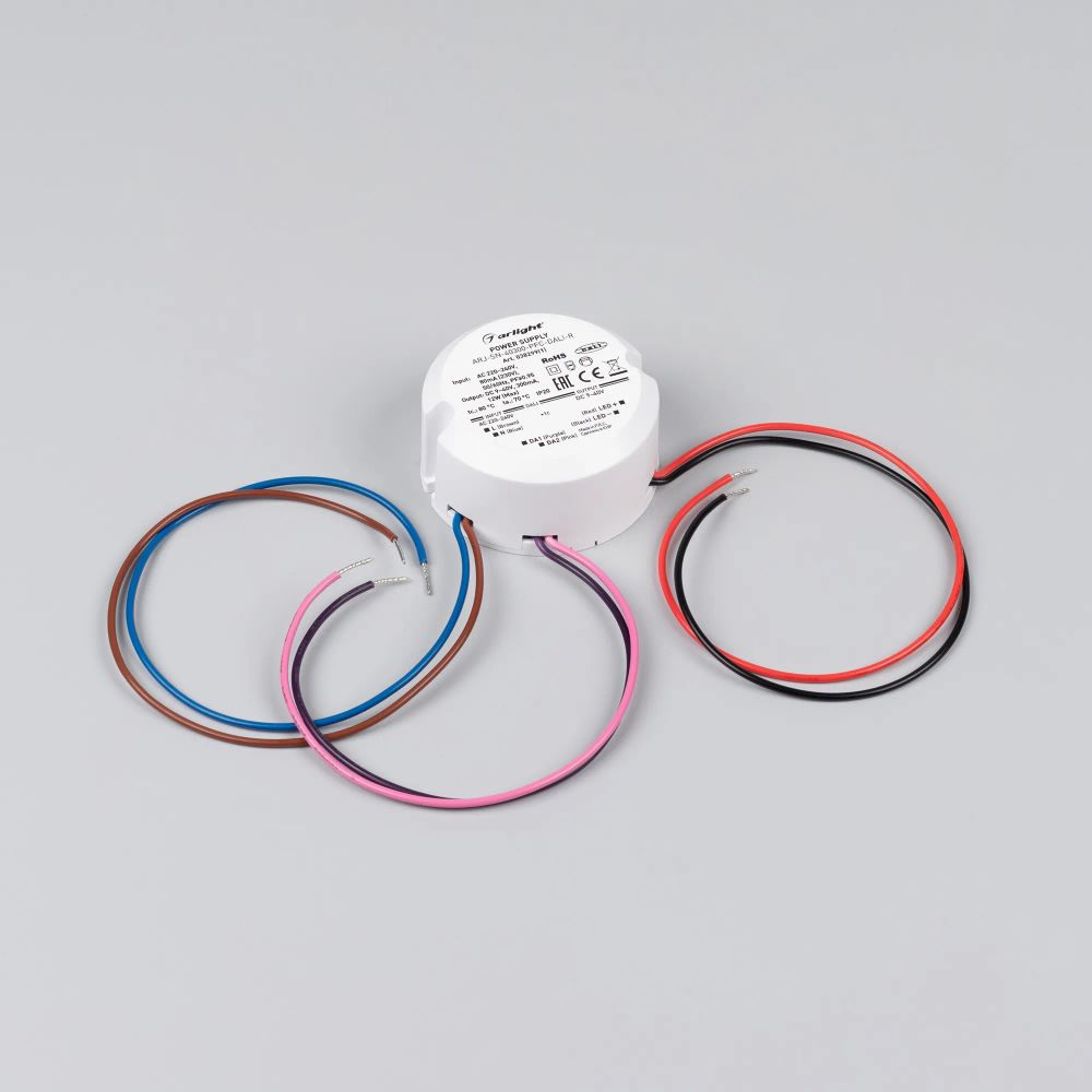 Блок питания ARJ-SN-40300-PFC-DALI-R (12W, 9-40V, 0.3A) (Arlight, IP20 Пластик, 3 года) 038299(1)