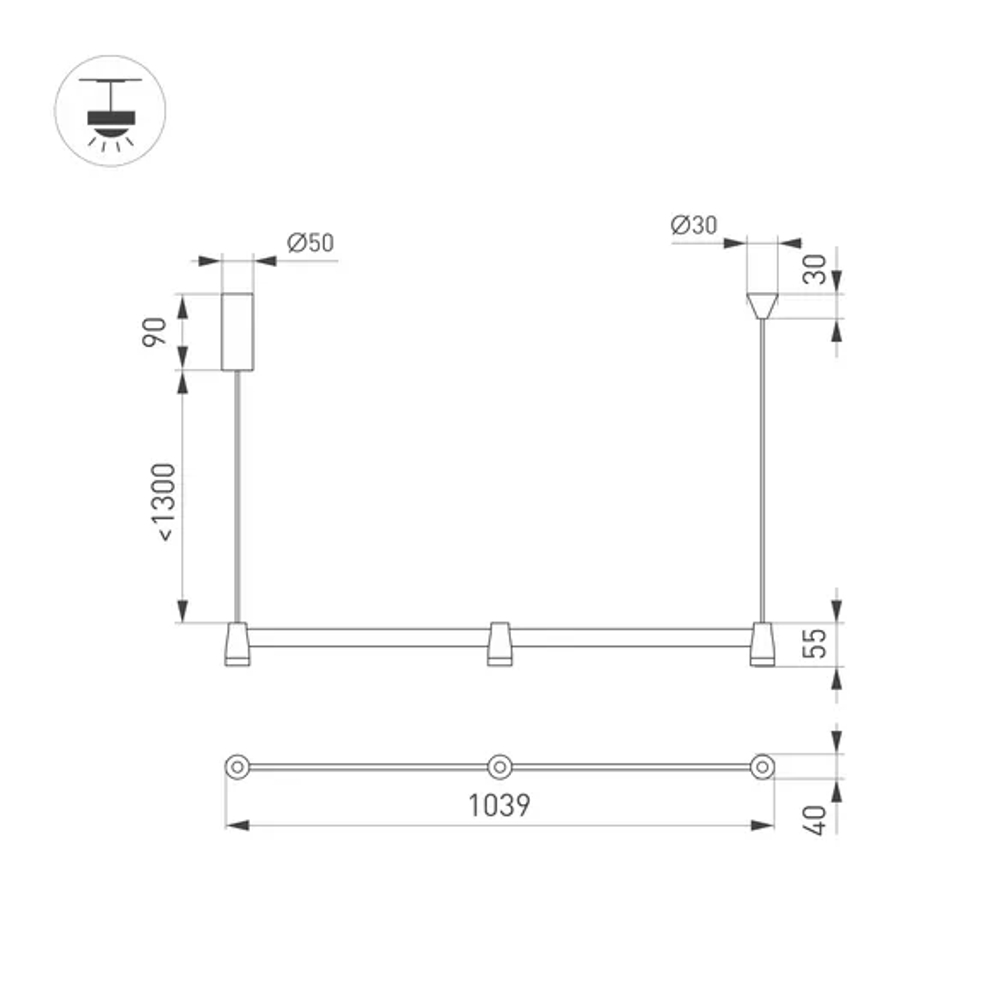 Светильник SP-ELIZEO-S1000-16W Warm3000 (WH, 35 deg, 230V) (Arlight, IP20 Металл, 3 года) 036593
