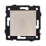 Розетка штепсельная SCHUKO 16A/250 В с крышкой, золотой Kollinger REA-006GD для Aspekt, Eleganz, Reflex