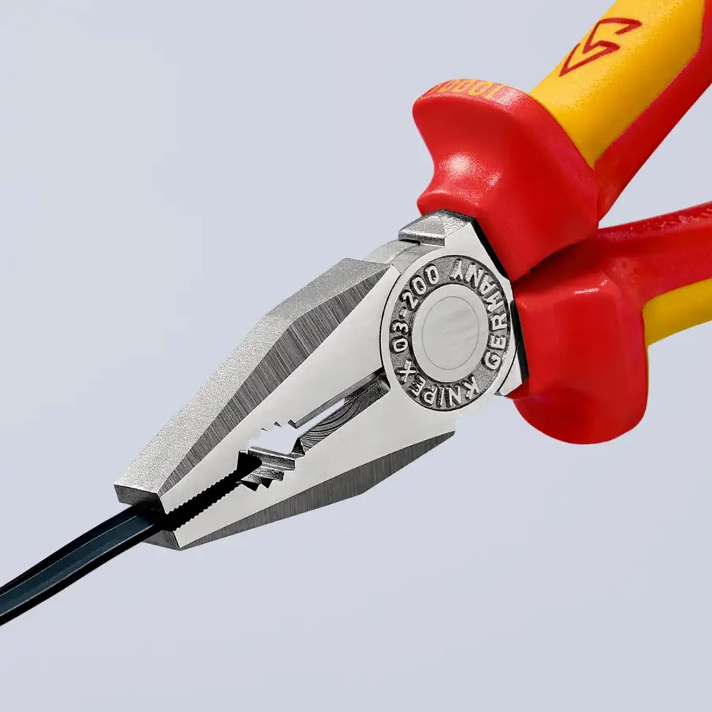 Плоскогубцы комбинированные хромированные 200 мм Knipex 03 06 200