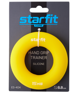 Эспандер кистевой ES-404 Кольцо, 15 кг, силикагель, желтый