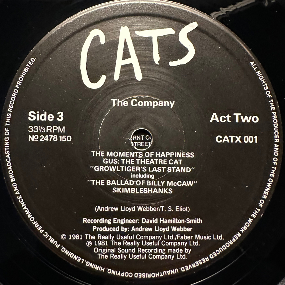 Мюзикл Cats 2LP (Англия 1981г.)