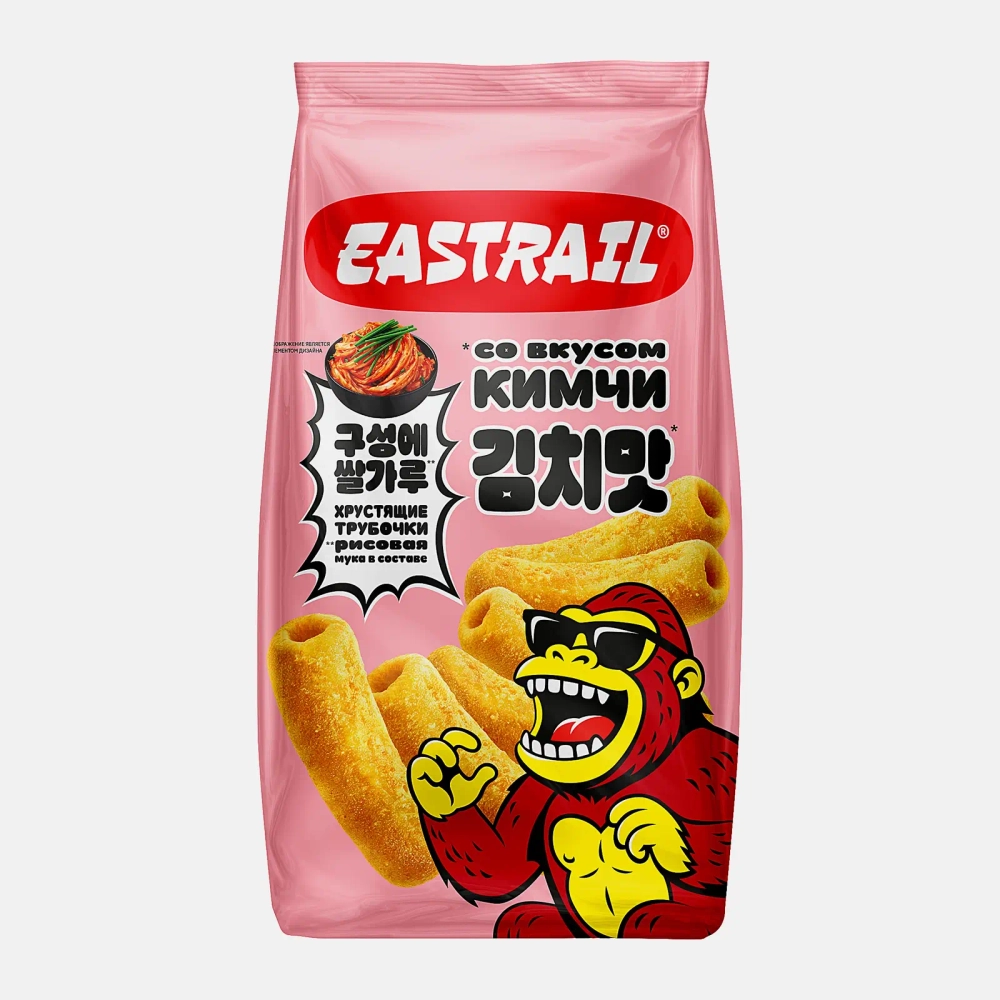 Пшенично-рисовые трубочки со вкусом кимчи Eastrail 70г