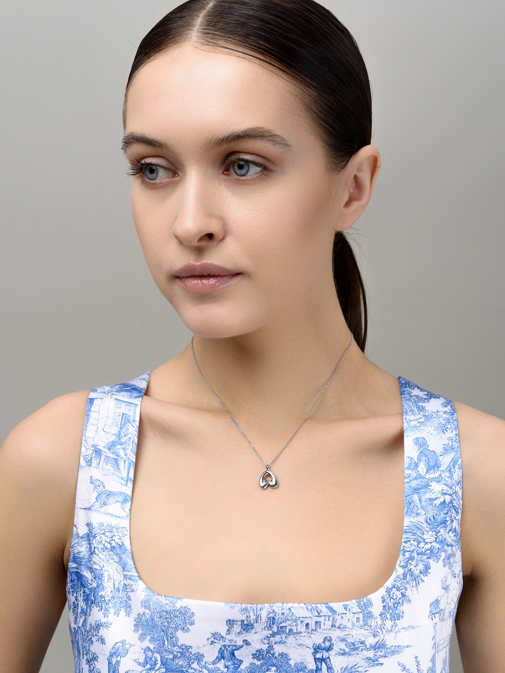 Колье "Simple words A" Silver