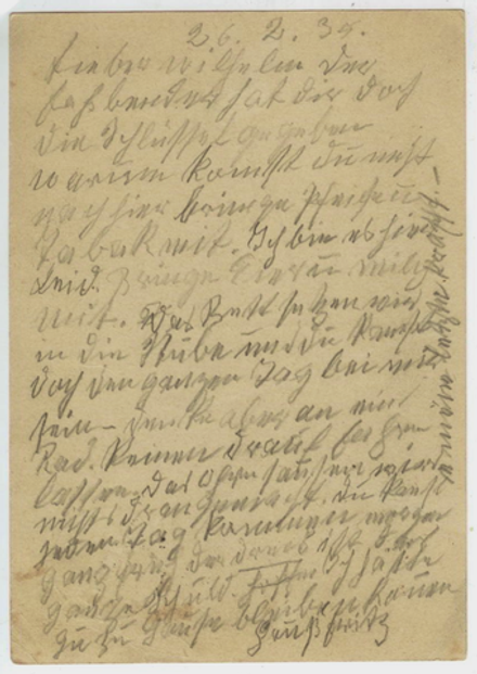 Почтовая карточка - Германия - 1935 год, подписана, прошла почту. Solingen (Золинген)