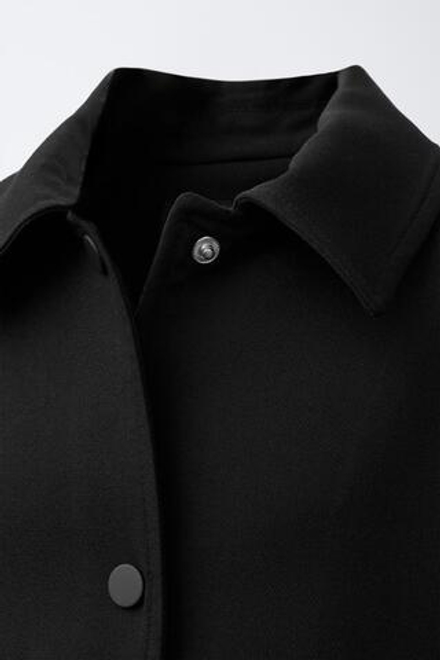 ZARA КУРТКА-БОМБЕР С КАРМАНАМИ, ЧЕРНЫЙ