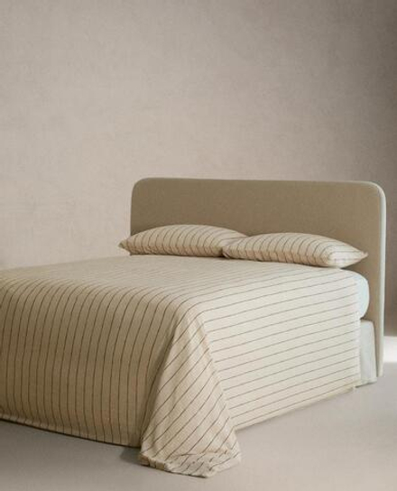 ZARA HOME ПОДОДЕЯЛЬНИК В ПОЛОСКУ, СВЕТЛО-БЕЖЕВЫЙ