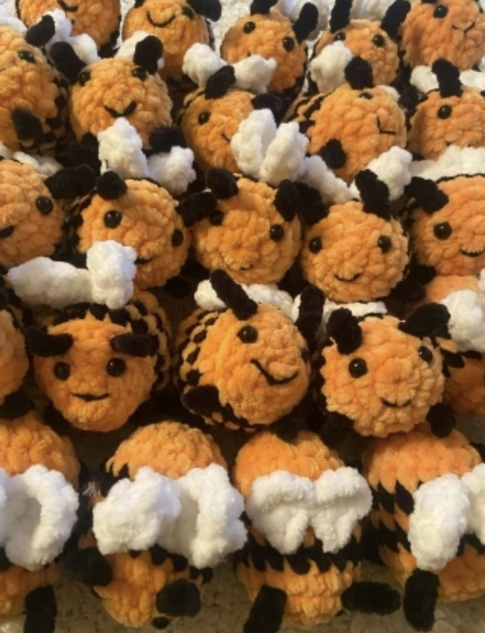 Мягкая игрушка Пчелка , 3 шт Антистресс , ручная работа