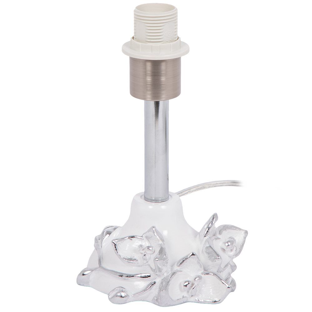 Настольная лампа Орхидея Лайм Белый с абажуром Адель Бланко