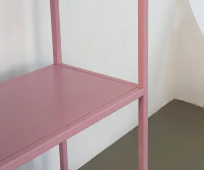 Стеллаж металлический 155х60х25, розовый