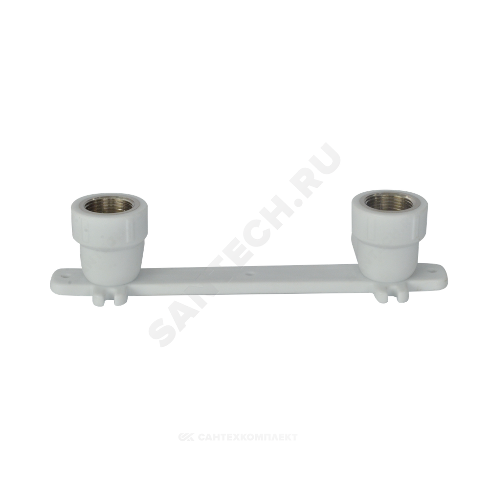 Планка монтажная PP-R белая Дн 20х1/2" ВР под смеситель с водорозетками PRO VALFEX 10124020-PRO