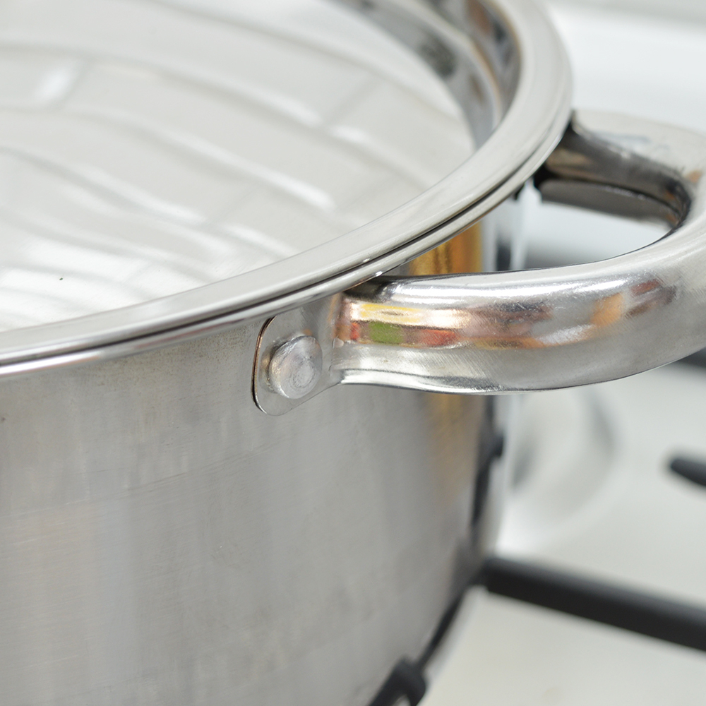 Кастрюля 3,3л 24см из нержавеющей стали, индукционное дно