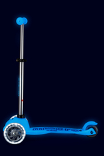 Самокат Mini Micro Deluxe Glow (светящийся) LED арктический синий
